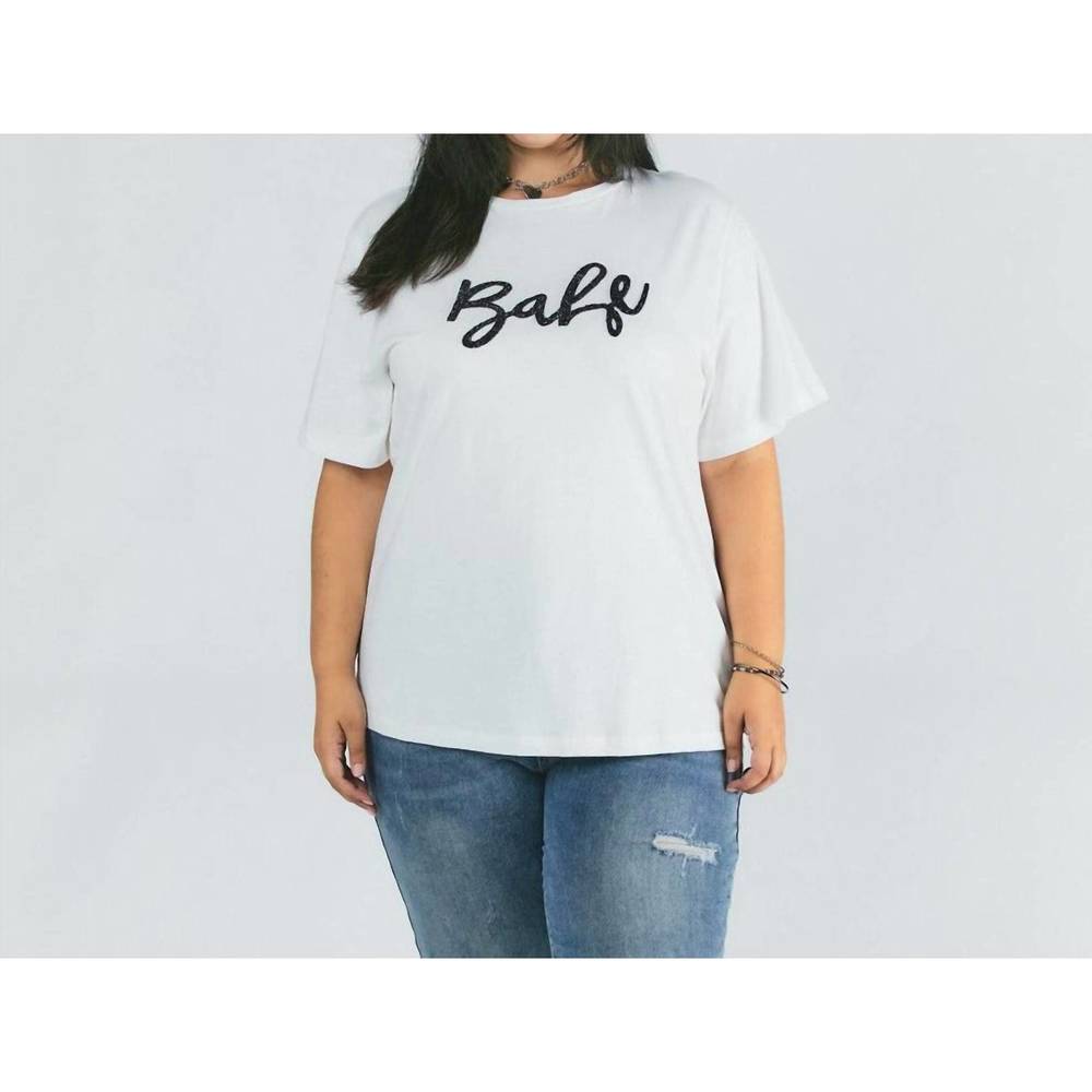 NEW DAVI & DANI babe short sleeve top in white
